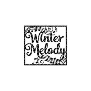 Christmas Door Hanger, Winter Melody Music Round Sign, Holiday Front Door Decor