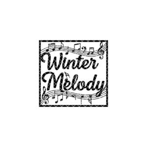Christmas Door Hanger, Winter Melody Round Sign with Music Notes, Holiday Decor