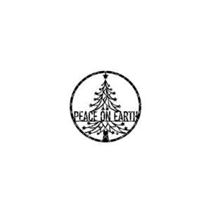 Peace On Earth Christmas Door Hanger, Tree Design, Holiday Decoration Laser File