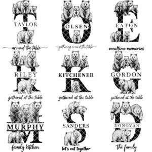 Animal Monogram Design, Wooden Family Name Sign, Vintage Engraved Charcuterie Bundle