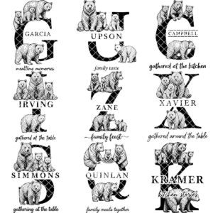 Animal Monogram Design, Wooden Family Name Sign, Vintage Engraved Charcuterie Bundle