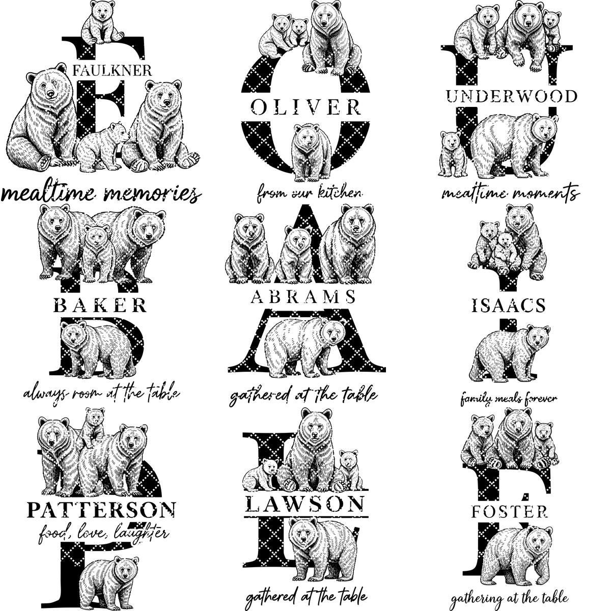 Animal Monogram Design, Wooden Family Name Sign, Vintage Engraved Charcuterie Bundle