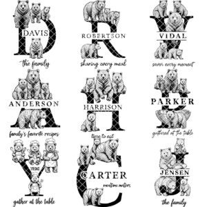 Animal Monogram Design, Wooden Family Name Sign, Vintage Engraved Charcuterie Bundle