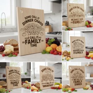 Breakfast Bundle with 21 Funny Kitchen Designs for Charcuterie Board Engraving