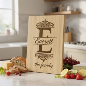 Charcuterie Board Designs, 53 Monogram Bundle, Personalized Family Name Engraving
