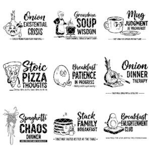 Charcuterie Board Engraving Bundle, 21 Funny Kitchen Sayings, Food Pun Designs