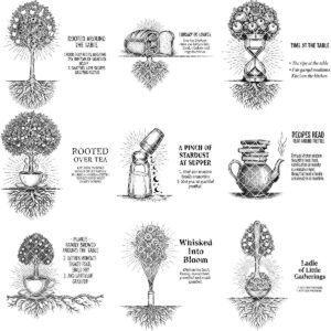 Charcuterie Board Engraving File, Botanical Floral Designs for Personalized Kitchen Decor