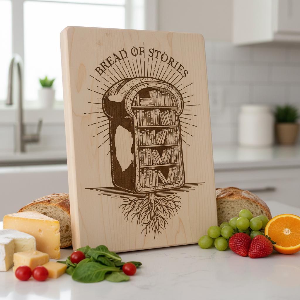 Charcuterie Board Engraving File, Botanical Floral Designs for Personalized Kitchen Decor