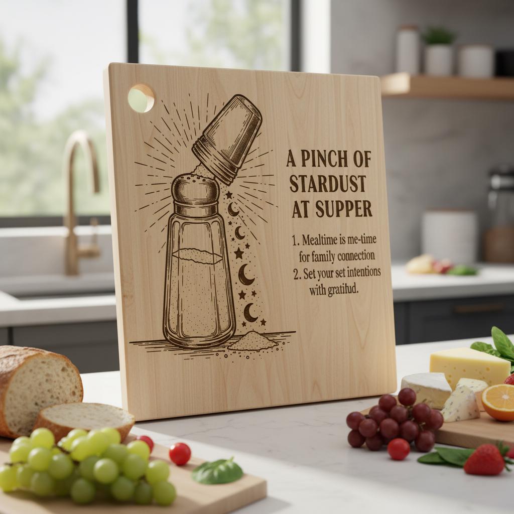 Charcuterie Board Engraving File, Botanical Floral Designs for Personalized Kitchen Decor