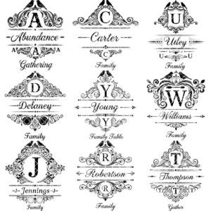 Charcuterie Board Engraving File Bundle with Vintage Monogram and Family Name Designs for Glowforge