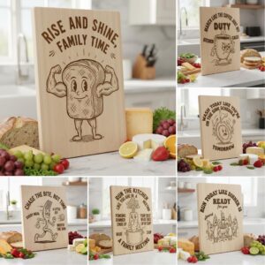 Charcuterie Board Engraving File, Funny Vegetable Workout, Personalized Fitness Gift