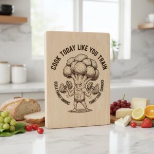Charcuterie Board Engraving File, Funny Vegetable Workout, Personalized Fitness Gift