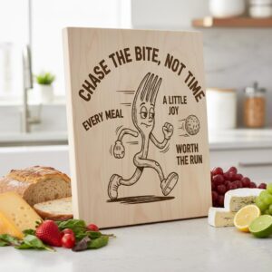 Charcuterie Board Engraving File, Funny Vegetable Workout, Personalized Fitness Gift