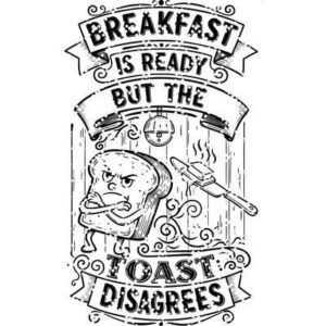 Charcuterie Board Engraving File, Whimsical Toast Breakfast Kitchen Design Bundle