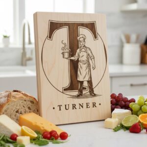 Chef Animal Monogram Bundle, Vintage Engraving Designs for Family Name Charcuterie