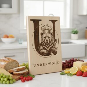 Chef Animal Monogram Bundle, Vintage Engraving Designs for Family Name Charcuterie