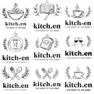 Engraving File Bundle 20 Cozy Kitchen Designs for Charcuterie Boards and Cookbooks