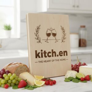 Engraving File Bundle 20 Cozy Kitchen Designs for Charcuterie Boards and Cookbooks