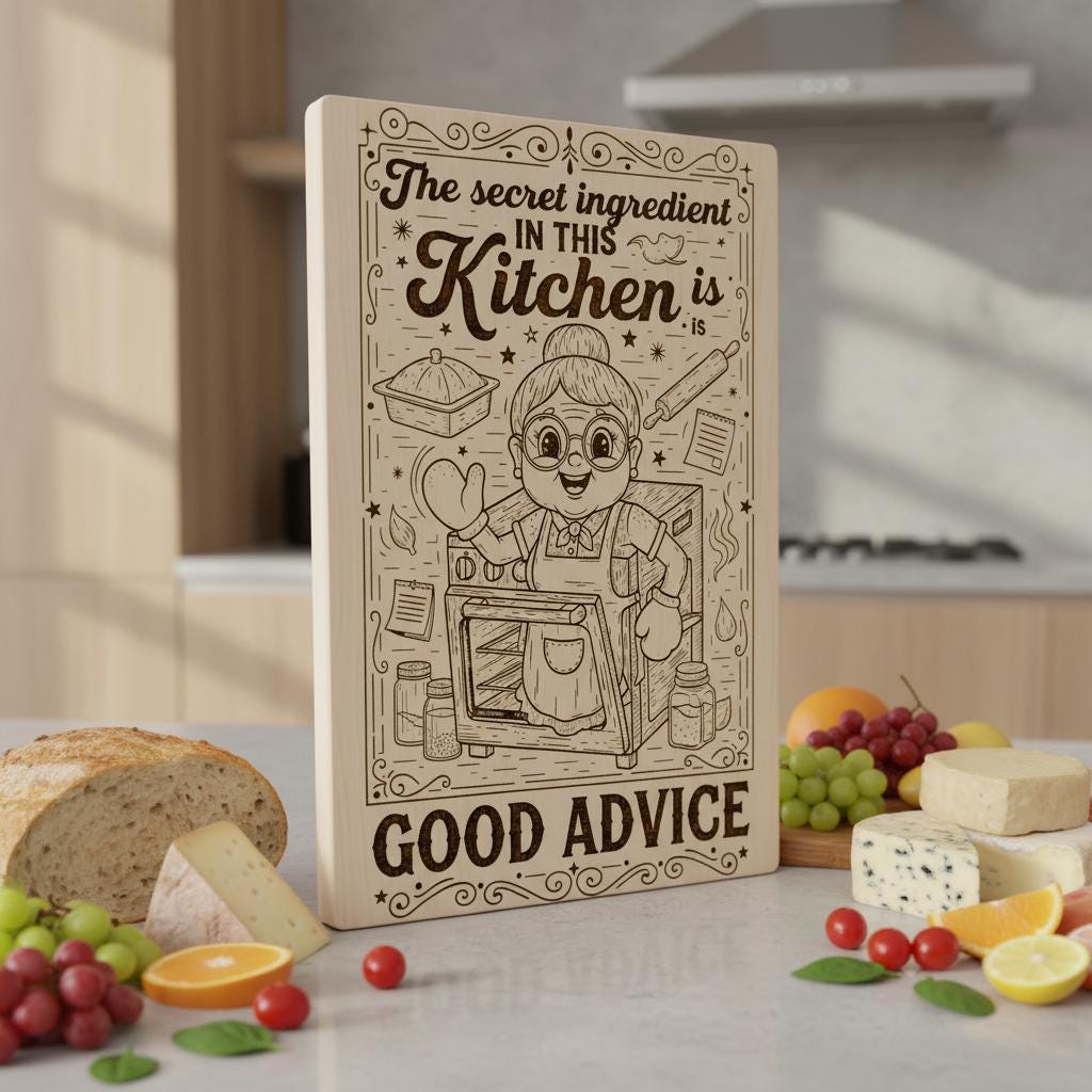 Engraving File Bundle Retro Kitchen Designs for Charcuterie Boards Whimsical Snacks