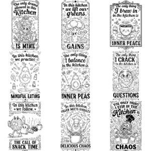 Engraving File Bundle Retro Kitchen Designs for Charcuterie Boards Whimsical Snacks
