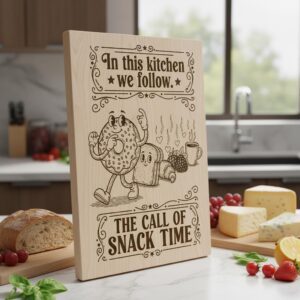 Engraving File Bundle Retro Kitchen Designs for Charcuterie Boards Whimsical Snacks