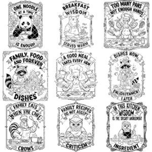 Funny Animal Noodle Charcuterie Engraving Bundle Vintage Kitchen Humor Designs