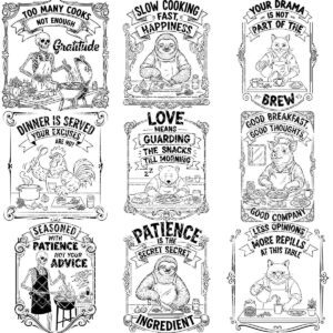 Funny Animal Noodle Charcuterie Engraving Bundle Vintage Kitchen Humor Designs