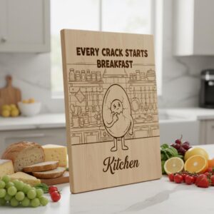 Funny Charcuterie Board Engraving File, 21 Cracked Egg Designs, Kitchen Humor