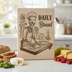 Gothic Engraving Bundle for Boards, Skeleton Barista, Vintage Floral Charcuterie