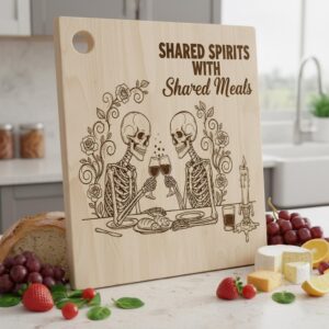 Gothic Engraving Bundle for Boards, Skeleton Barista, Vintage Floral Charcuterie