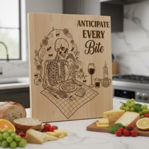 Gothic Engraving Bundle for Boards, Skeleton Barista, Vintage Floral Charcuterie