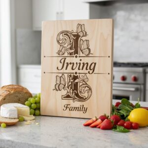 Monogram Bundle for Chopping Boards, 52 Vintage Engraving Designs, Family Name Files