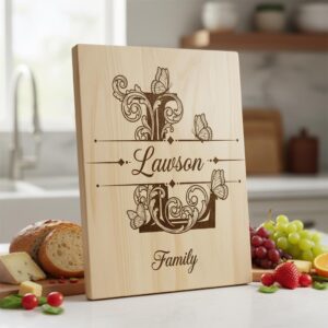 Monogram Bundle for Chopping Boards, 52 Vintage Engraving Designs, Family Name Files