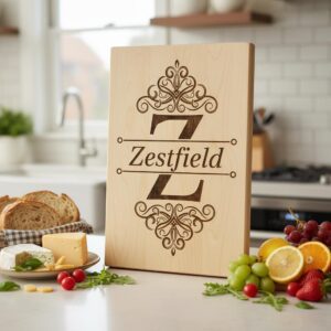 Monogram Charcuterie Board Bundle, 52 Family Name Engraving Designs