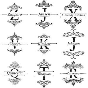 Monogram Charcuterie Board Bundle, 52 Family Name Engraving Designs