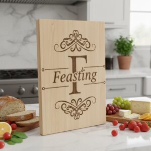 Monogram Charcuterie Board Bundle, 52 Family Name Engraving Designs