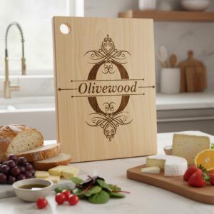 Monogram Charcuterie Board Bundle, 52 Family Name Engraving Designs