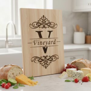 Monogram Charcuterie Board Bundle, 52 Family Name Engraving Designs
