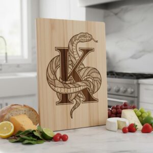 Monogram Engraving File, 52 Culinary Alphabet Designs for Charcuterie Boards