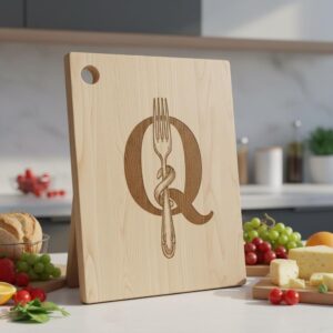 Monogram Engraving File, 52 Culinary Alphabet Designs for Charcuterie Boards