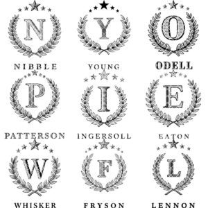 Monogram Engraving File for Chopping Board, Personalized Charcuterie Name Designs Bundle