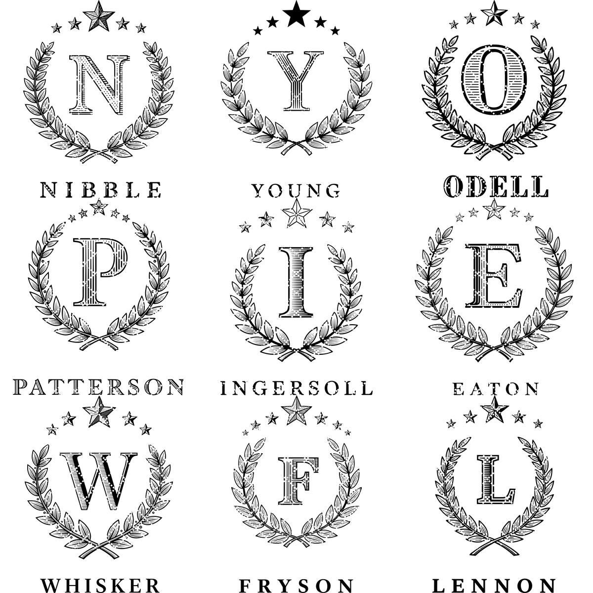 Monogram Engraving File for Chopping Board, Personalized Charcuterie Name Designs Bundle