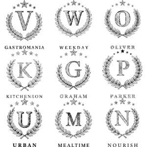 Monogram Engraving File for Chopping Board, Personalized Charcuterie Name Designs Bundle
