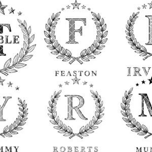 Monogram Engraving File for Chopping Board, Personalized Charcuterie Name Designs Bundle