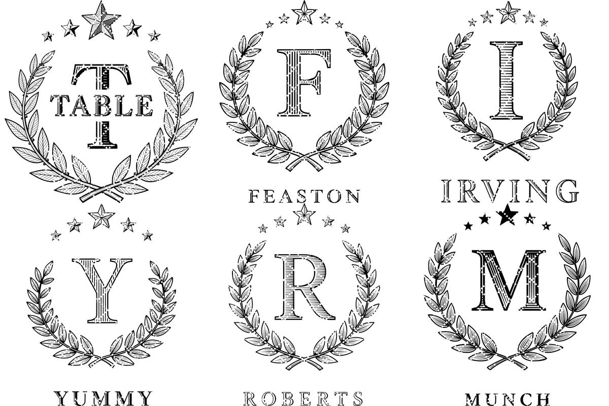 Monogram Engraving File for Chopping Board, Personalized Charcuterie Name Designs Bundle