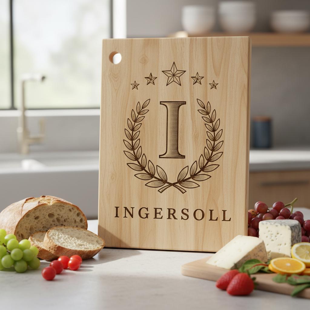 Monogram Engraving File for Chopping Board, Personalized Charcuterie Name Designs Bundle