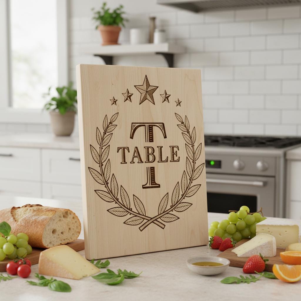 Monogram Engraving File for Chopping Board, Personalized Charcuterie Name Designs Bundle