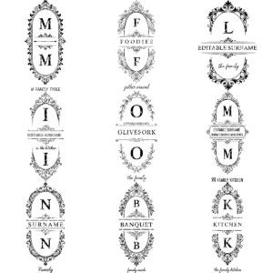 Monogram Engraving Files, Vintage Frames for Charcuterie Boards, Family Name Art