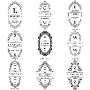 Monogram Engraving Files, Vintage Frames for Charcuterie Boards, Family Name Art