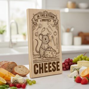 Vintage Engraved Board Design, Charcuterie Laser Template, Funny Animal Family Decor